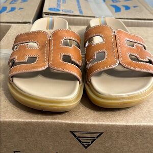 Tan Slide Sandals - Sam Edelman